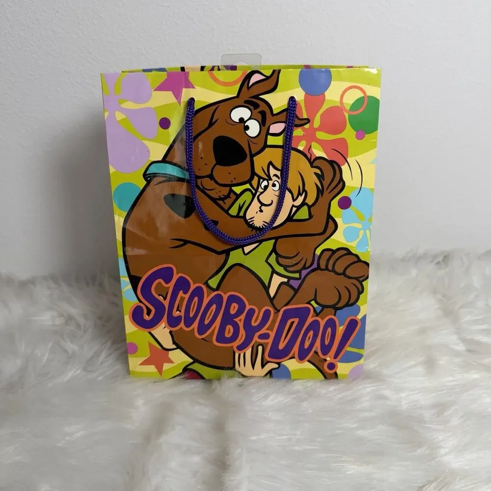 Scooby Doo Gift Bag Vtg Retro Flowers Colorful Shaggy Medium Y2K Hallmark 1997